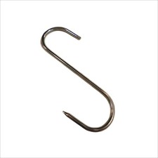 4 Fleischerhaken Räucherhaken Wursthaken S-Haken Metzgerhaken Fischhaken 145 mm