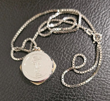 Kette mit Anhänger Medaillon SOS Kapsel Silber 835