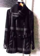 JACKE o. KURZMANTEL von ESPRIT Collection Gr. 40 - mit 45 % Wolle - Schwarz Grau
