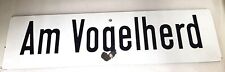 Originales Email-Bushaltestellenschild "Am Vogelherd" (N?), relativ gut erhalten