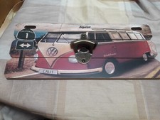  holz-metall Wandflaschenöffner  Kapselheber  Bieröffner mit vw bulli bild selte