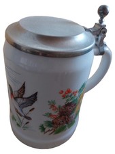 ALWE Bierkrug Porzellan Zinn