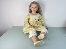 Künstlerpuppe Christine Orange Porzellan Puppe 95 cm. Top Zustand  