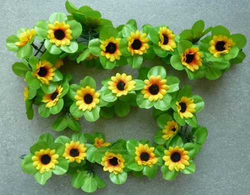 Sonnenblumen girlanden gelb - sonnenblumen,
