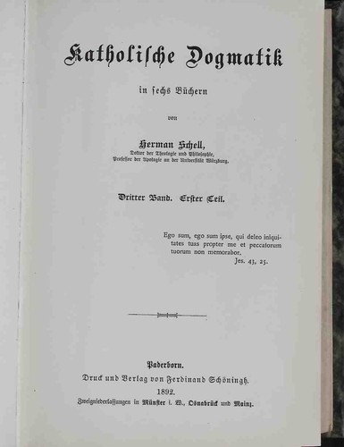 Katholische dogmatik sechs - katholische, in