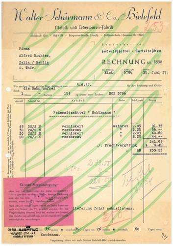Fahrrad rechnung walter - rechnung,