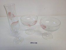 2x Schalen + 1x Vase Glas Deko