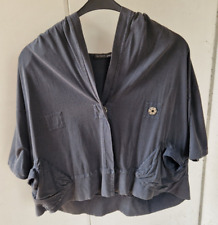BARBARA SPEER : Kapuzen-Jacke, organic cotton, wenig getragen, matt-black,  XL