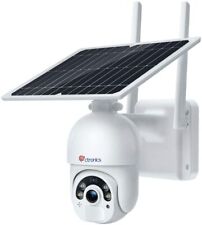 Ctronics Pan Tilt Solar Security Camera Outdoor Wireless with 14400mAh Rechargea