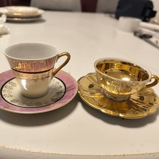 2 alte Mokkatassen Moccatasse Golddekor Bavaria und andere