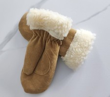 NEU Damen Fausthandschuh Winter Fäustlinge Leder Handschuhe Warme DE
