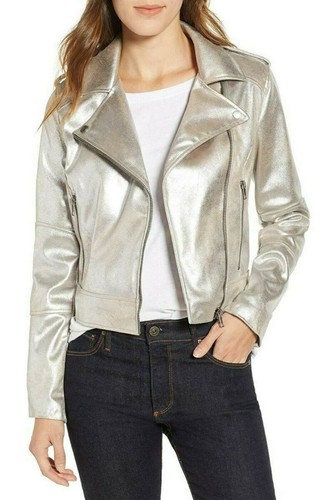 Neu silber jacke - silber, motorrad