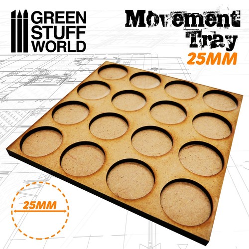 Mdf regimentsbases 25mm - x,