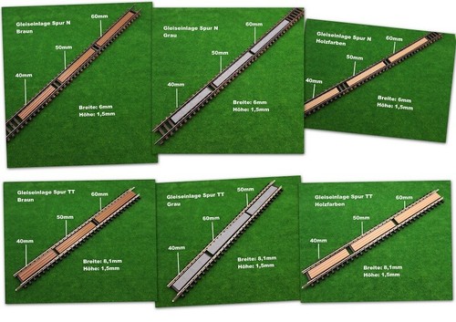 10x gleiseinlage gleis spur - 10x,