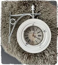 Bahnhofsuhr doppelseitig, Retro Uhr Wanduhr Vintage doppelseitige Uhr, neuwertig