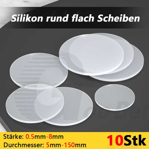 10x silikon scheiben rund - silikon,