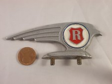 Schutzblech Figur RABENEICK Fahrräder Bielefeld farbig Emblem Aluguss alt antik