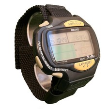 Vintage SEIKO Pulsegraph Digital Quartz Watch PR0A-4A10 Chrono Working 60mm Rare