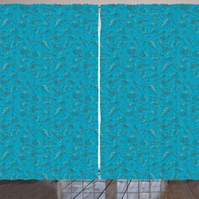 Jakobsmuschel Rustikale Gardine Kühle Töne Unterwasserkunst