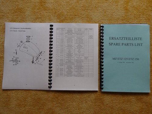Ersatzteilliste spare parts - ersatzteilliste,