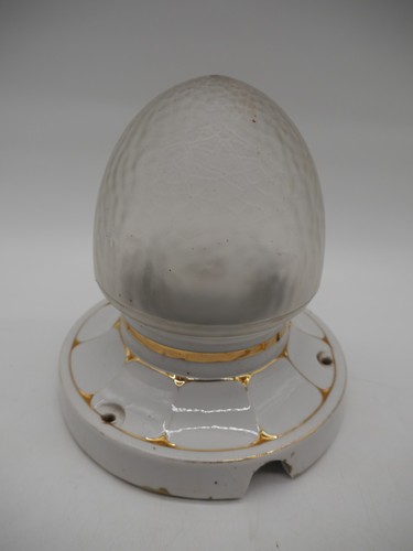 Porzellan lampe weiss gold - weiss,