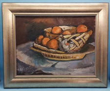 beeindruckendes Art Deco Öl Gemälde Stillleben Expressionismus grob u. dezentral