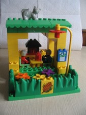Lego Duplo Gartenhaus+Kamin+Wiese+Laterne+Blumen+Büsche