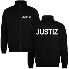 JUSTIZ Sweatjacke Jacke schwarz oder marineblau verschiedene Druckfarben J2