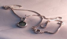 Weißgold Kette mit Anhänger Opal Diamant Collier 585 Gold