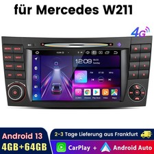 Für Benz CLS E-Class W211 W219 4+64G Carplay Android13 Autoradio GPS Navi DVD CD