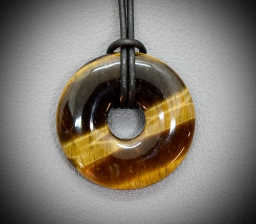 Tigerauge edelstein donut - tigerauge, edelstein-donut