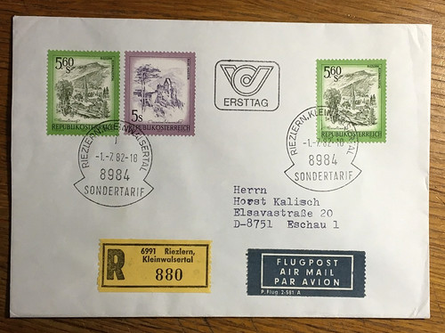 Flugpost fdc 1982 reko - fdc,