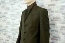 LANIFICIO FLLI CERRUTI HERREN REINE WOLLE TWEED SAKKO  JACKETT KHAKI BLAU  52