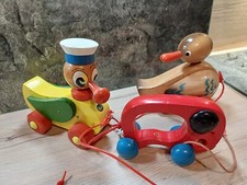 Nachziehspielzeug, Holzente, Retrospielzeug, Holzspielzeug, SISO