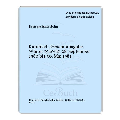 Deutsche bundesbahn kursbuch - deutsche,