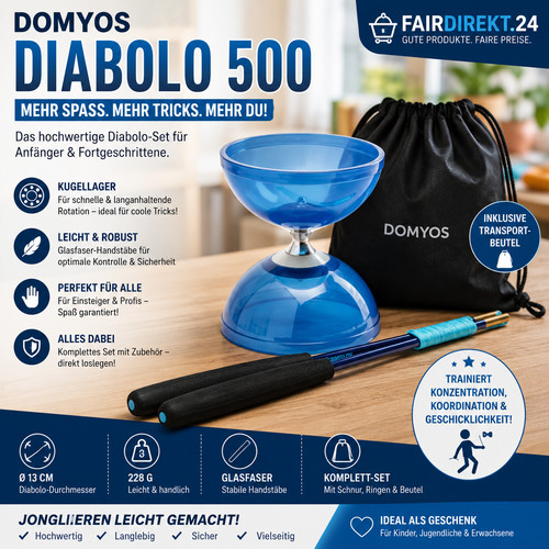 Domyos diabolo 500 - diabolo, blau