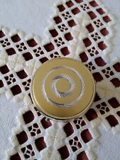 Pillendose Medikamentenbox 3 Fächer  vergoldet rund