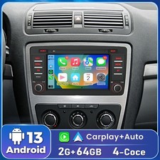 2+64G Carplay Autoradio Für Skoda Octavia Yeti Superb GPS Navi WIFI 8"Android 13