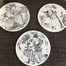 3 Teller Rosenthal Björn Wiinblad. Monatsteller 15 cm Juni November Februar