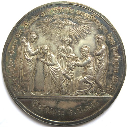 R4100 silber taufmedaille - silber,