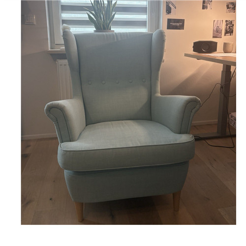 Hellblauer ohrensessel aus - hellblauer,