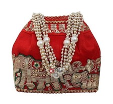 Rote handgefertigte Potli