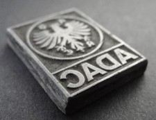 Druckplatte ADAC Automobilclub altes Logo Oldtimer Plakette Blei Stempel 70er