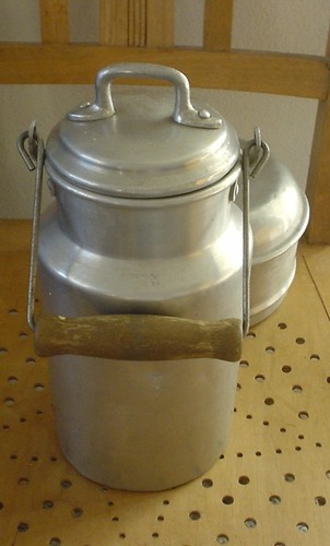 Aluminium milchkanne 2 - aluminium,