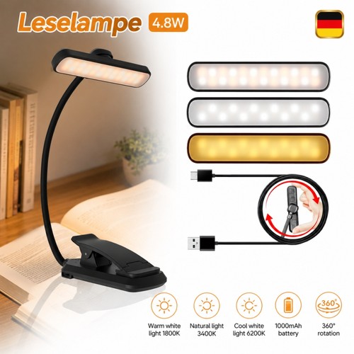 Leselampe led klemmleuchte - led,