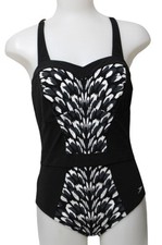 Speedo Schwarzer Badeanzug mit