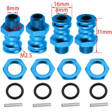 4x Alu Spurverbreiterung Radmitnehmer 17mm Sechskantmutter Für 1/8 RC Auto Buggy