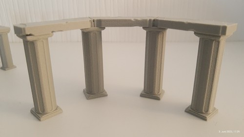 Druck säulenreihe antik - 3d,