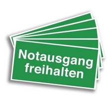 5x Aufkleber Fluchtweg