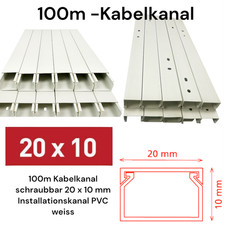 Kabelkanal 20x10 mm weiß PVC